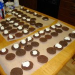 More whoopie pies laid out on table
