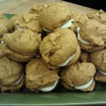 Plate of pumpkin whoopie pies