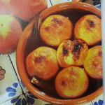 peaches in wine from Portuguese Cooking cookbook